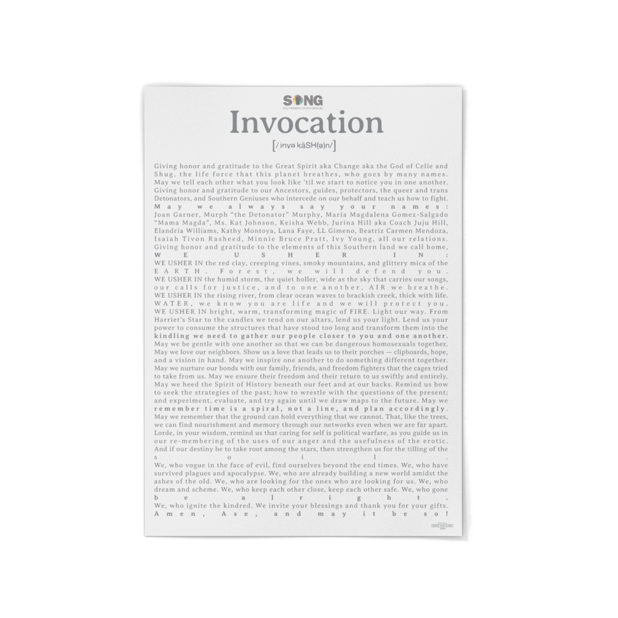 White book or album cover with text on a white background